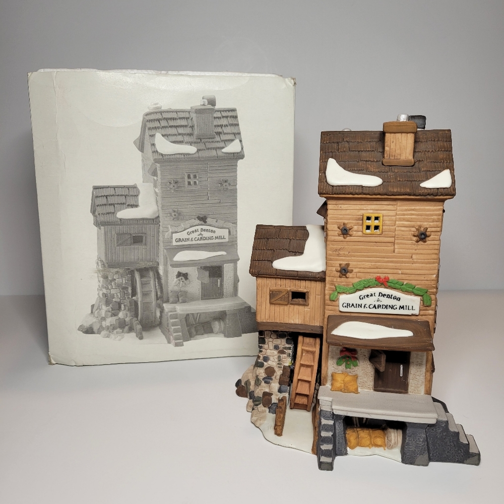 Dept 56 Dickens Village Great Denton Mill #58122 w/Lt Cord & Box/Sleeve